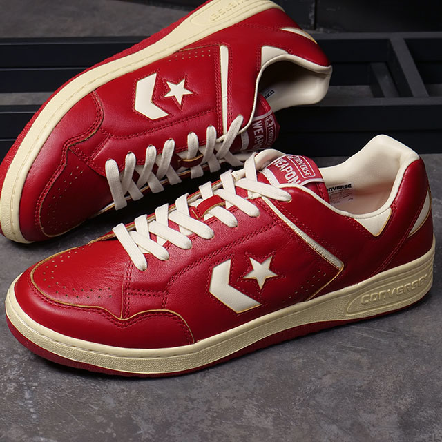 コンバース CONVERSE メンズ スニーカー ウェポン CC AG OX 33702690 SS26 WEAPON CC AG OX 靴 ローカット シューズ レッド オフホワイト 正規取扱店 | CONVERSE | 01