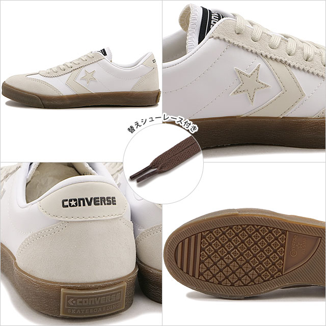 コンバース CONVERSE レディース スニーカー ロードクラシック SK SY OX 33702651 SS26 スケシュー ホワイト 正規取扱店 | CONVERSE | 02
