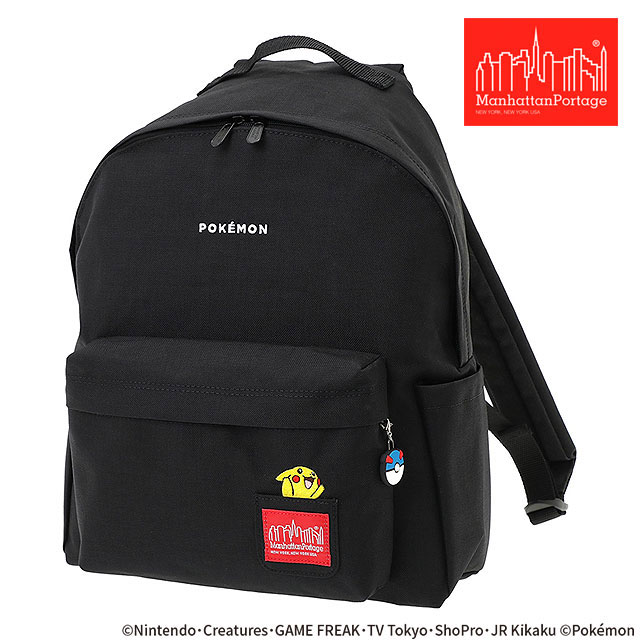 マンハッタンポーテージ Manhattan Portage バッグ ポケモン MP1210-3PKMN25 SS26 BIG APPLE BACKPACK (MD) VER 3 ポケットモンスター ブラック 正規取扱店 | Manhattan Portage | 01