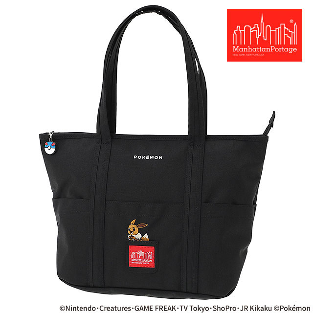 マンハッタンポーテージ Manhattan Portage トンプキンズトートバッグ ポケモン MP1336ZPKMN25 SS26  ポケットモンスター ブラック 正規取扱店 | Manhattan Portage | 01