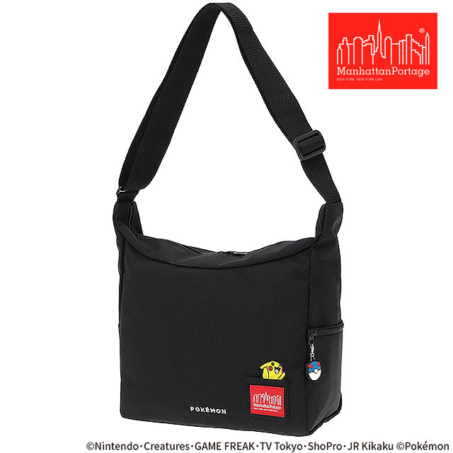 マンハッタンポーテージ Manhattan Portage ベッドスタイショルダーバッグ ポケモン MP6041PKMN25 SS26  ポケットモンスター ブラック 正規取扱店 | Manhattan Portage | 01