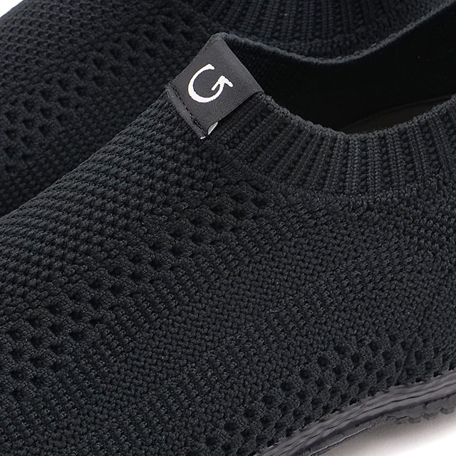 返品交換送料無料 スピングル SPINGLE スニーカー メンズ スリッポン SP528-145 SS26 SP-528 日本製 ナイロン ジャガードニット ブラック ブラック 正規取扱店 | SPINGLE | 03