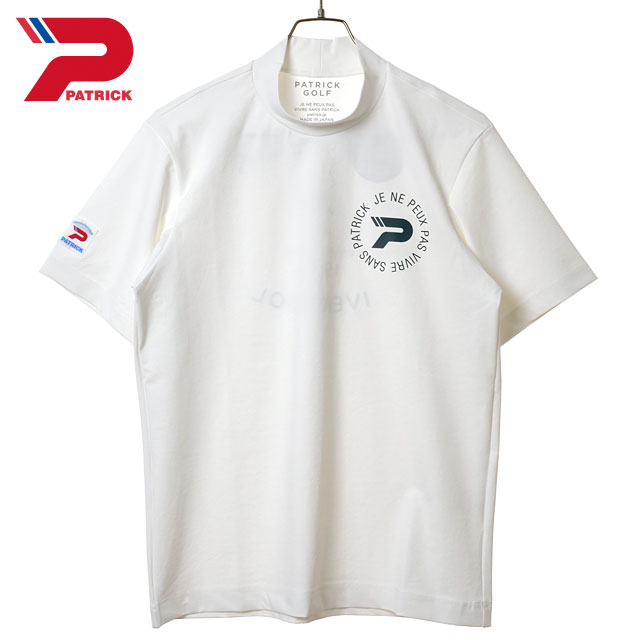 パトリック ゴルフ PATRICK GOLF ゴルフウェア メンズ 263-110 SS26 UP LP モックネック 日本製 半袖 Tシャツ 吸水速乾 WHT ホワイト 正規取扱店