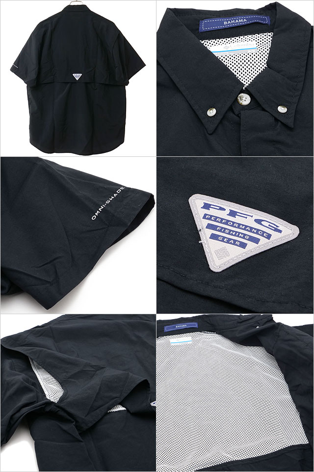 コロンビア Columbia メンズ バハマ II ショートスリーブシャツ FM7047-009 SS26 Bahama II S S Shirt トップス 半袖 UVカット ブラック  正規取扱店 | Columbia | 02