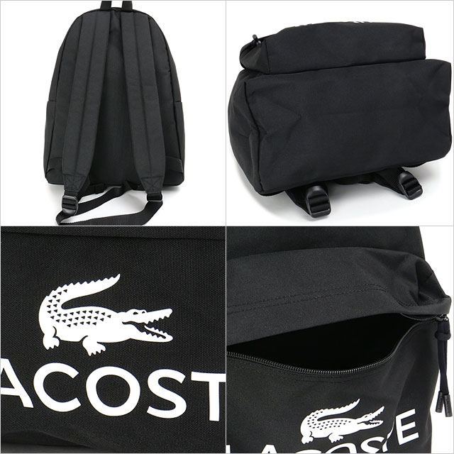 ラコステ LACOSTE リュックサック バックパック NU5182ZT-000 SS26 BACKPACK デイパック タウン 通勤通学 ビッグロゴ 黒 ブラック 正規取扱店 | LACOSTE | 02