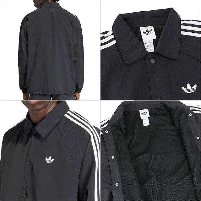 アディダス オリジナルス adidas Originals メンズ スリーストライプス コーチジャケット ZG695 KE3598 SS26 3-STRIPES COACH JACKET ブラック 正規取扱店 | adidas Originals | 02