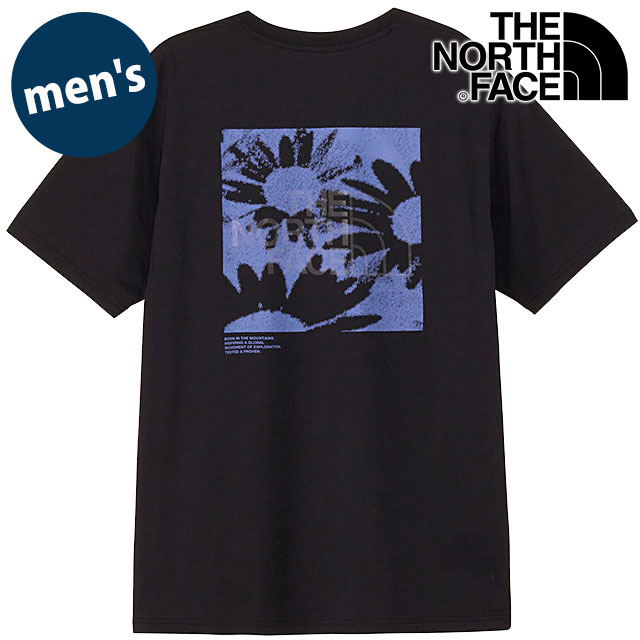 �U�E�m�[�X�E�t�F�C�X THE NORTH FACE �V���[�g�X���[�u�C�[�G�X�t�����[�{�b�N�X���S�e�B�[ NT32685-K SS26 SS ES Flower Box Logo Tee �u���b�N  ���K�戵�X