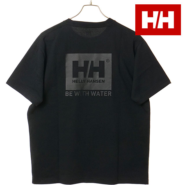 ヘリーハンセン HELLY HANSEN Tシャツ メンズ ショートスリーブビーウォーターロゴティー HOE62623-K SS26 S S Be With Water Logo Tee ブラック  正規取扱店 | HELLY HANSEN