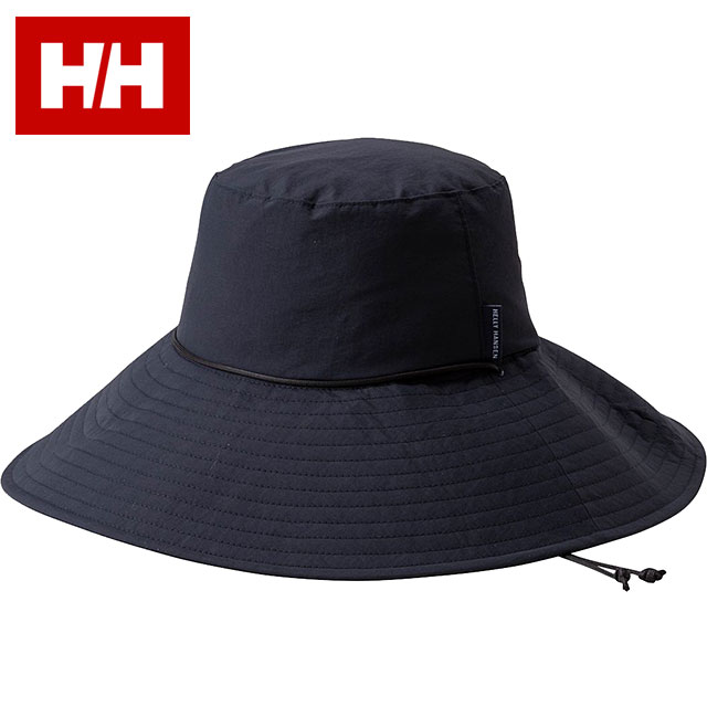 ヘリーハンセン HELLY HANSEN レディース ビーチフレアハット HC92623-DN SS26 Beach Flare Hat 帽子 日よけ UVプロテクト 紺 ディープネイビー 正規取扱店 | HELLY HANSEN