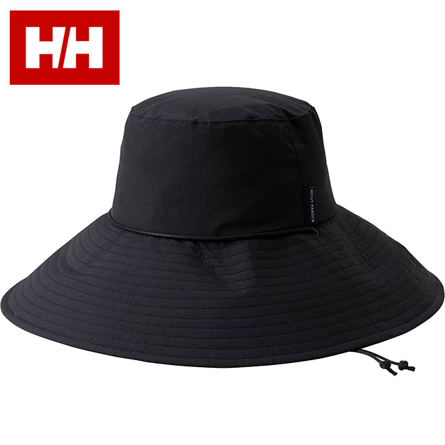 ヘリーハンセン HELLY HANSEN レディース ビーチフレアハット HC92623-K SS26 Beach Flare Hat 帽子 日よけ UVプロテクト 黒 ブラック 正規取扱店 | HELLY HANSEN