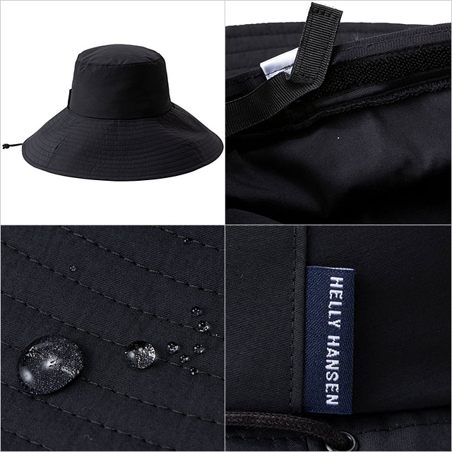 ヘリーハンセン HELLY HANSEN レディース ビーチフレアハット HC92623-K SS26 Beach Flare Hat 帽子 日よけ UVプロテクト 黒 ブラック 正規取扱店 | HELLY HANSEN | 02