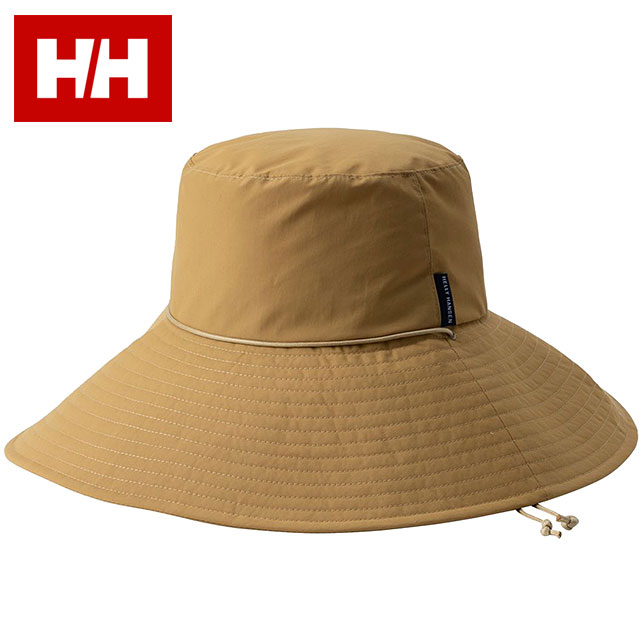 ヘリーハンセン HELLY HANSEN レディース ビーチフレアハット HC92623-MW SS26 Beach Flare Hat 帽子 日よけ UVプロテクト ブラウン マリンウッド 正規取扱店 | HELLY HANSEN