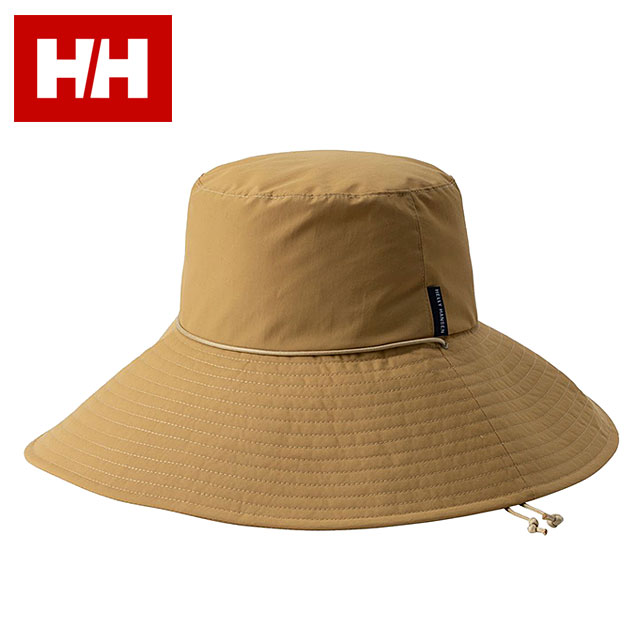 ヘリーハンセン HELLY HANSEN レディース ビーチフレアハット HC92623-MW SS26 Beach Flare Hat 帽子 日よけ UVプロテクト ブラウン マリンウッド 正規取扱店 | HELLY HANSEN | 01