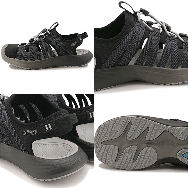 キーン KEEN サンダル レディース ウィスパー ライト 1031960 SS26 W WHISPER LITE タウン トラベル シューズ ブラック BLACK MAGNET 正規取扱店 | KEEN | 02