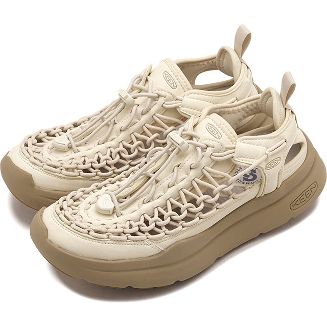キーン KEEN スニーカーサンダル レディース ユニーク ダブルケー 1030268 SS26 タウン トラベル シューズ ホワイト BIRCH PLAZA-TAUPE 正規取扱店 | KEEN
