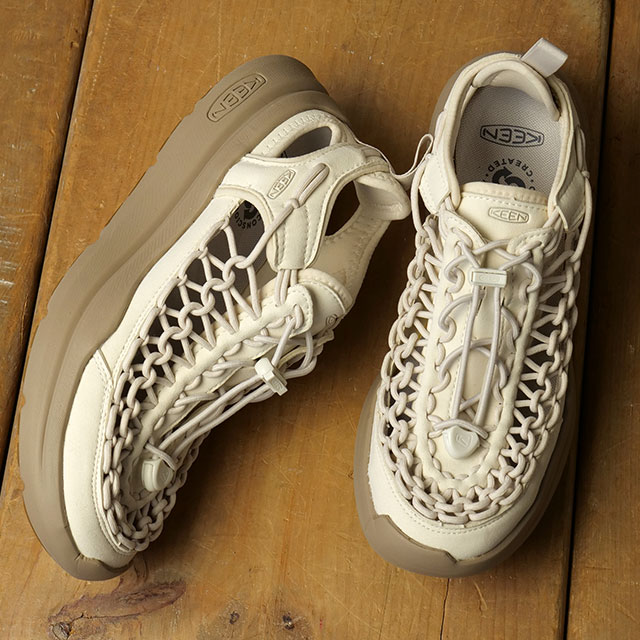 キーン KEEN スニーカーサンダル レディース ユニーク ダブルケー 1030268 SS26 タウン トラベル シューズ ホワイト BIRCH PLAZA-TAUPE 正規取扱店 | KEEN | 01