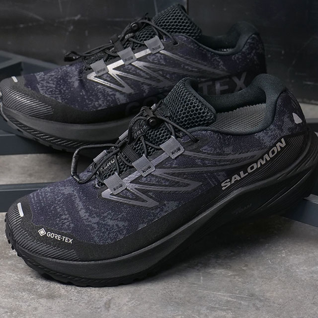 サロモン SALOMON スニーカー メンズ エアロ フロー グラベル ゴアテックス L49256500 SS26 トレル アウトドア グレー ASPHALT BLACK CLOUDBURST 正規取扱店 | SALOMON | 01