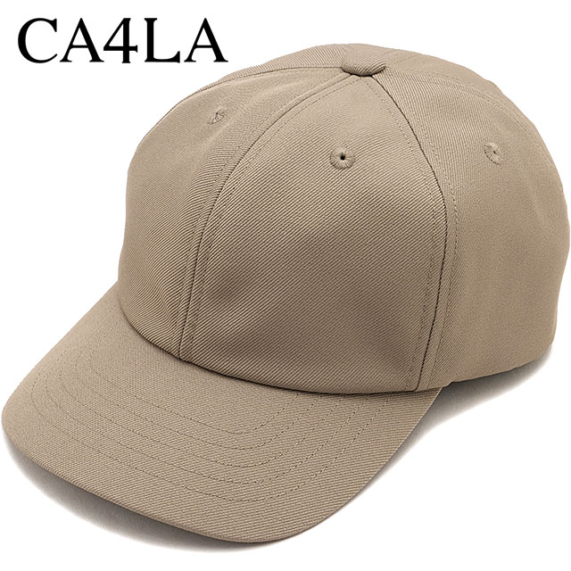 カシラ CA4LA ウォッシャブル ベースボールキャップ ZKN02644 SS26 WASHABLE ZV 6P CAP13 ユニセックス 帽子 6パネル シンプル ベージュ BEIGE 正規取扱店 | CA4LA