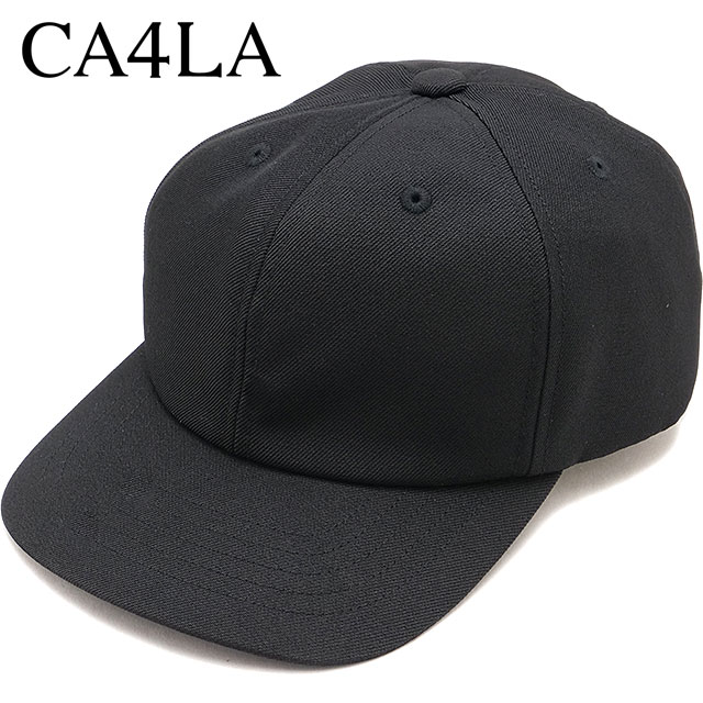 カシラ CA4LA ウォッシャブル ベースボールキャップ ZKN02644 SS26 WASHABLE ZV 6P CAP13 ユニセックス 帽子 7パネル シンプル ブラック BLACK 正規取扱店 | CA4LA