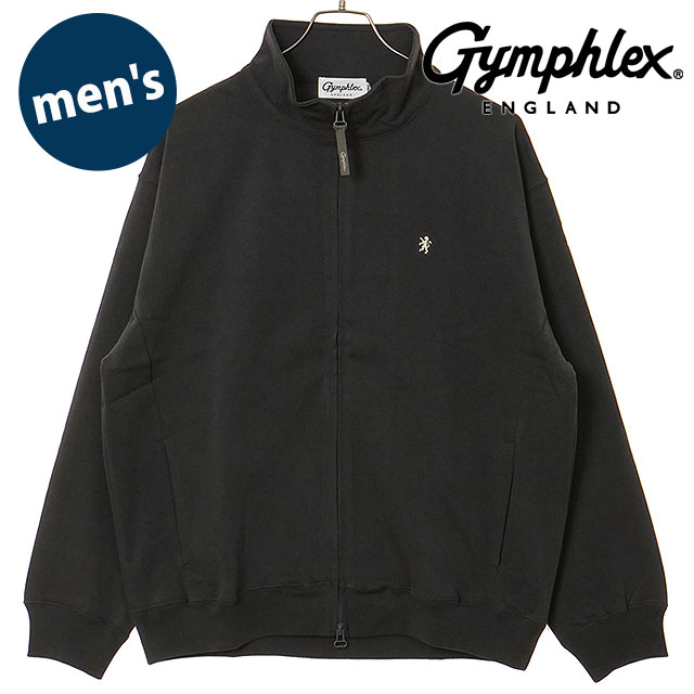 ジムフレックス Gymphlex メンズ ジップアップジャージ #GY-C0538 DDH SS26 ZIP UP JERSEY トラックトップ グレー CHARCOAL(BEIGE) 正規取扱店 | GYMPHLEX