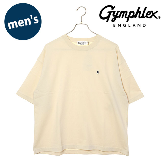 ジムフレックス Gymphlex メンズ クルーネック ショートスリーブTシャツ #GY-C0441 DDH SS26 CREW NECK S S T-SHIRT ホワイト系 IVORY(NAVY)  正規取扱店 | GYMPHLEX | 01