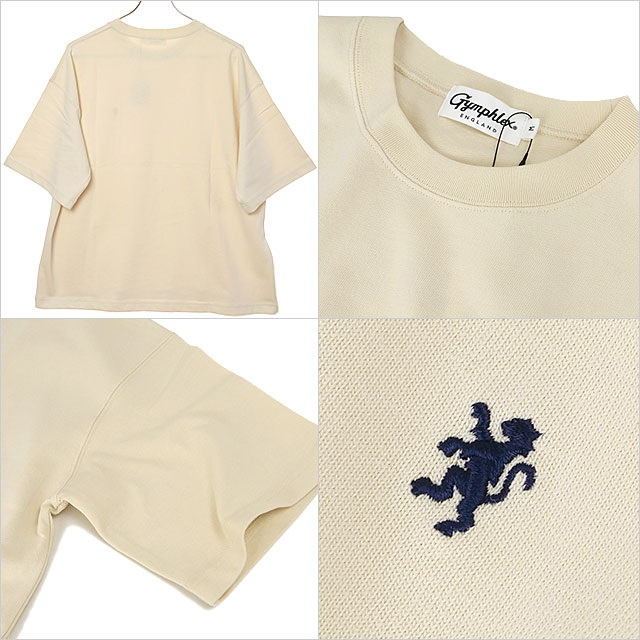 ジムフレックス Gymphlex メンズ クルーネック ショートスリーブTシャツ #GY-C0441 DDH SS26 CREW NECK S S T-SHIRT ホワイト系 IVORY(NAVY)  正規取扱店 | GYMPHLEX | 02