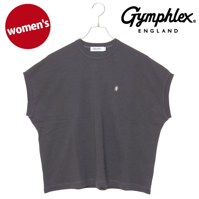 ジムフレックス Gymphlex レディース クルーネック スリーブレル P.O. #GY-C0361 FLK SS26 CREW NECK SLEEVELESS P.O. トップス カットソー グレー 正規取扱店 | GYMPHLEX | 01