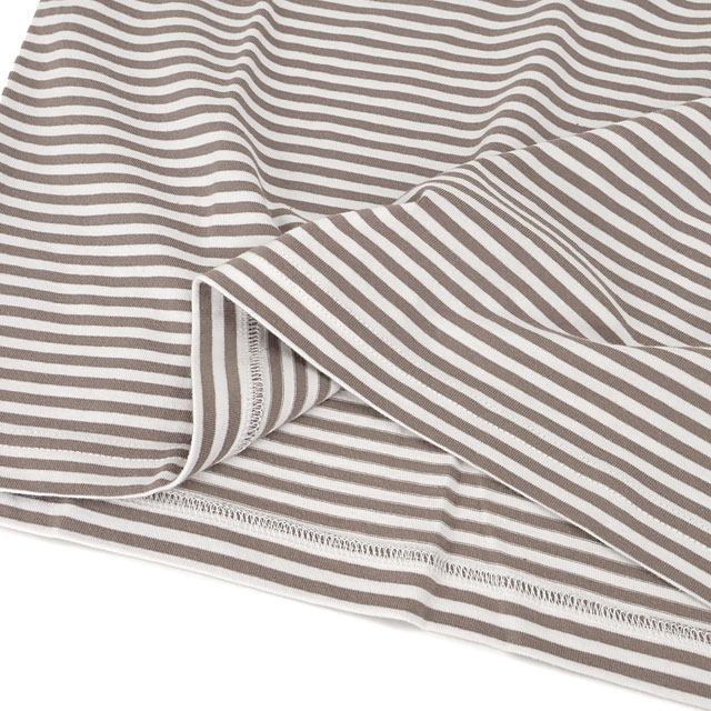 ジムフレックス Gymphlex レディース ショートスリーブ Tシャツ #GY-C0446 COM SS26 S S T-SHIRT ホワイト ベージュ WHITE TAUPE-STRIPE(WHITE)  正規取扱店 | GYMPHLEX | 03