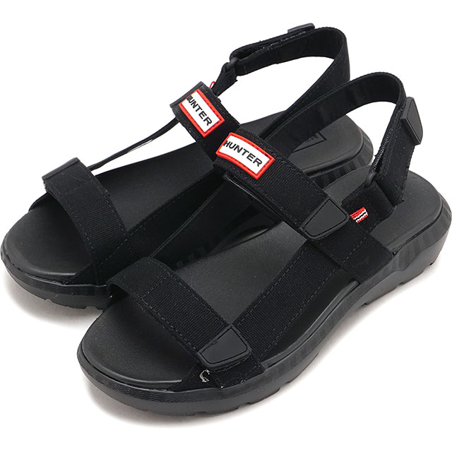 �n���^�[ HUNTER �C�[�W�[ �E�F�r���O �X�g���b�v�T���_�� UFF7136CAA SS26 UNISEX EASY WEBBING STRAP SANDAL �A�E�g�h�A �y�� �u���b�N BLACK ���K�戵�X