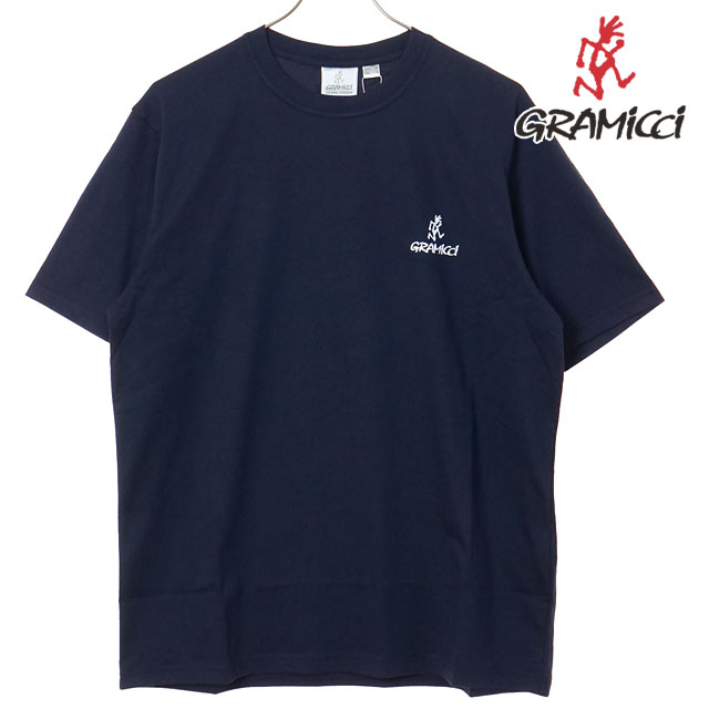 グラミチ GRAMICCI メンズ ワンポイント ロゴ Tシャツ G4SU-T096 SS26 ONE POINT LOGO TEE トップス 定番 半袖 カットソー ネイビー NAVY  正規取扱店 | Gramicci