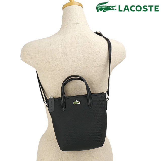 ラコステ LACOSTE L.12.12 コンセプト2WAYミニトート [NF2609PM-000 FW26] 鞄 ショルダーバッグ 手持ちカバン 斜め掛け ブラック 正規取扱店 | LACOSTE