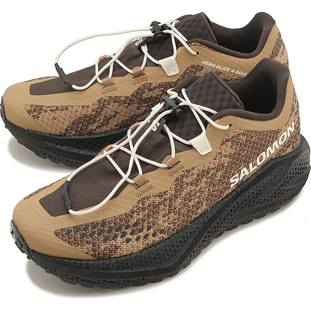 サロモン SALOMON スニーカー メンズ エアロ グライド 4 グラベル [L49227500 FW26] AERO GLIDE 4 GRVL BURRO BLACK VANILLA-ICE 正規取扱店 | SALOMON