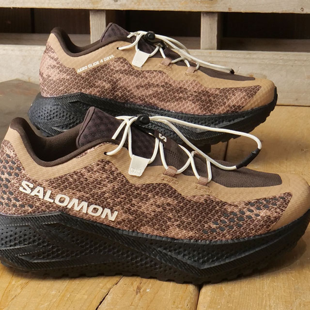 サロモン SALOMON スニーカー メンズ エアロ グライド 4 グラベル [L49227500 FW26] AERO GLIDE 4 GRVL BURRO BLACK VANILLA-ICE 正規取扱店 | SALOMON | 01