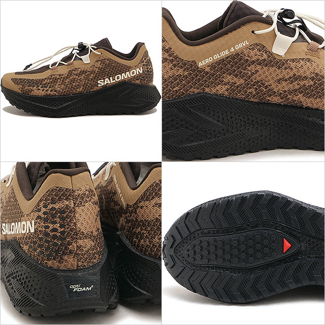 サロモン SALOMON スニーカー メンズ エアロ グライド 4 グラベル [L49227500 FW26] AERO GLIDE 4 GRVL BURRO BLACK VANILLA-ICE 正規取扱店 | SALOMON | 02