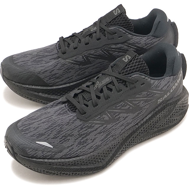 サロモン SALOMON スニーカー メンズ エアロ グライド 4 [L49146900 FW26] AERO GLIDE 4 ランニングシューズ 軽量 BLACK BLACK ASPHALT 正規取扱店 | SALOMON