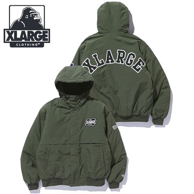 エクストララージ XLARGE メンズ ナイロンパファージャケット 101263021010 NYLON PUFFER JACKET アウター 中綿ジャケット ブルゾン ロゴ ストリート 正規取扱店 | XLARGE