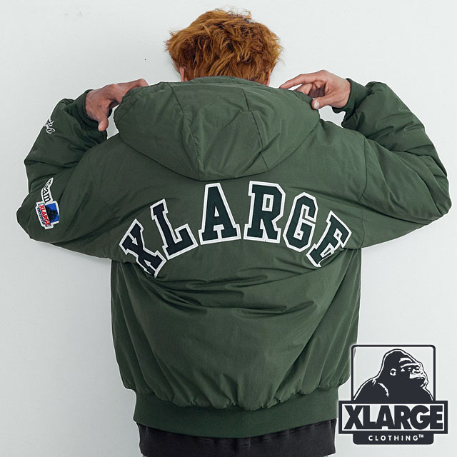 エクストララージ XLARGE メンズ ナイロンパファージャケット 101263021010 NYLON PUFFER JACKET アウター 中綿ジャケット ブルゾン ロゴ ストリート 正規取扱店 | XLARGE | 01