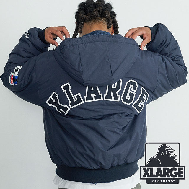 エクストララージ XLARGE メンズ ナイロンパファージャケット 101263021010 NYLON PUFFER JACKET アウター 中綿ジャケット ブルゾン ロゴ ストリート 正規取扱店 | XLARGE | 01