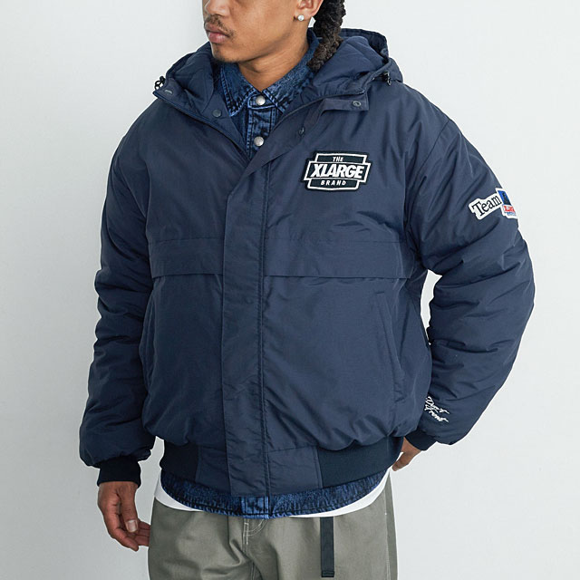 エクストララージ XLARGE メンズ ナイロンパファージャケット 101263021010 NYLON PUFFER JACKET アウター 中綿ジャケット ブルゾン ロゴ ストリート 正規取扱店 | XLARGE | 06