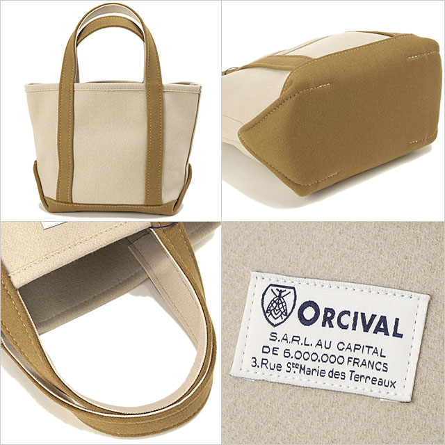 オーシバル ORCIVAL ヘビーメルトン トートバッグ スモール #OR-H0241-HML HEAVY MELTON TOTE BAG SMALL レディース メンズ ウール ナイロン 正規取扱店 | ORCIVAL | 02