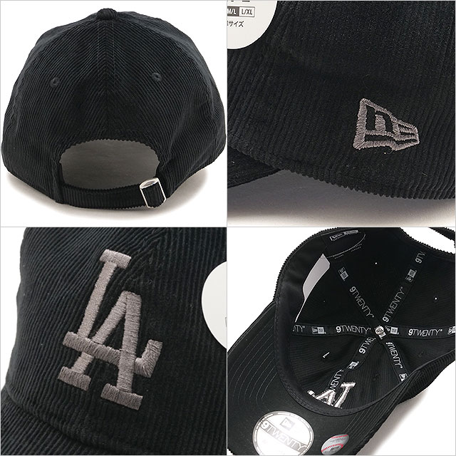 ニューエラ NEW ERA 9TWENTY ロサンゼルス ドジャース STA コーデュロイ キャップ 15137271 920 LOSDOD STA CORDUROY BLK メンズ レディース 帽子 正規取扱店 | NEW ERA | 02