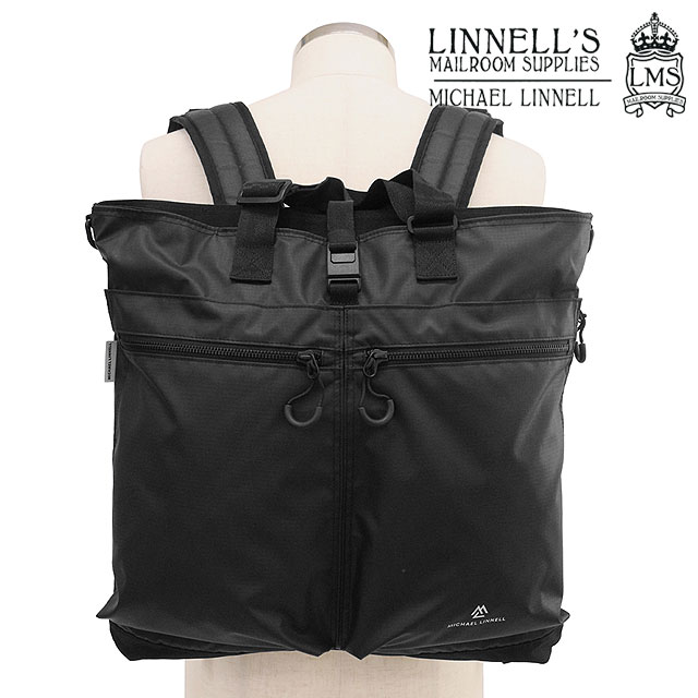 マイケルリンネル MICHAEL LINNELL 4WAY ヘルメットバッグ MLAC-42 SS26 17L 4WAY HELMET BAG 鞄 撥水 ショルダーバッグ バックパック 軽量 黒 正規取扱店 | MICHAEL LINNELL