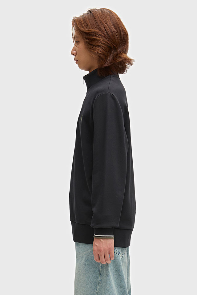 フレッドペリー FRED PERRY メンズ ハーフジップ スウェットシャツ M3574-W54 HALF ZIP SWEATSHIRT 裏毛 コットン カジュアル 黒 BLK ECR LRLWGREN 正規取扱店 | FRED PERRY | 06
