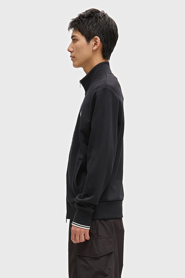 フレッドペリー FRED PERRY メンズ ジップスルー スウェットシャツ J3340-102 ZIP THROUGH SWEATSHIRT 裏毛 フルジップ カジュアル 黒 BLACK 正規取扱店 | FRED PERRY | 06
