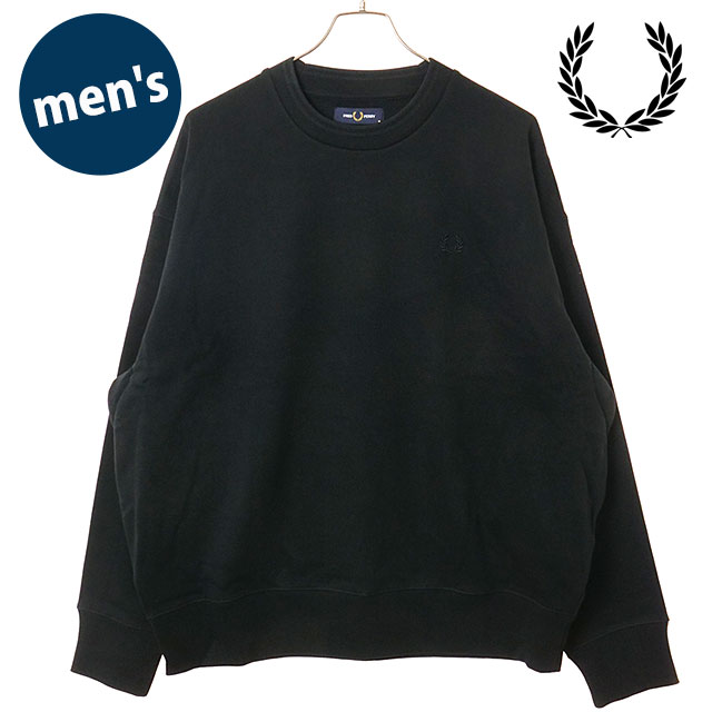フレッドペリー FRED PERRY メンズ オーバーサイズ ティップド スウェットシャツ M3497-102 OVERSIZED TIPPED SWEATSHIRT 裏毛 ヘビーウェイト 正規取扱店 | FRED PERRY | 04