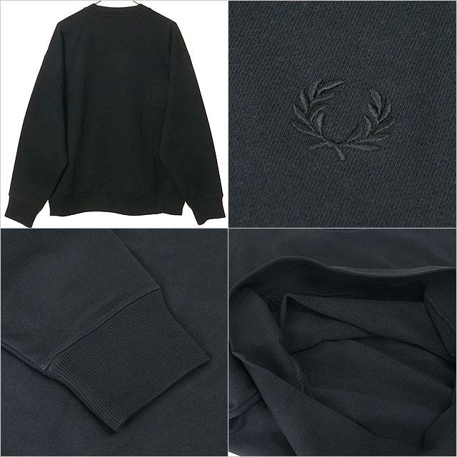 フレッドペリー FRED PERRY メンズ オーバーサイズ ティップド スウェットシャツ M3497-102 OVERSIZED TIPPED SWEATSHIRT 裏毛 ヘビーウェイト 正規取扱店 | FRED PERRY | 02