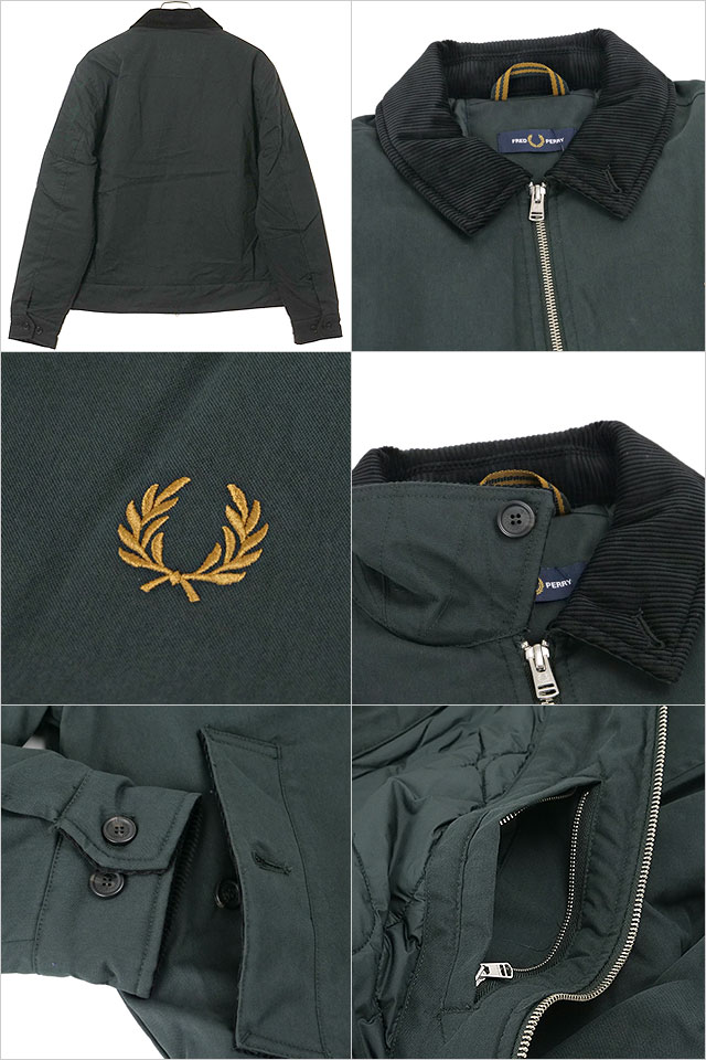 フレッドペリー FRED PERRY メンズ コットン カバンジャケット J8535-Q20 COTTON CABAN JACKET アウター ブルゾン コットンジャケット キルティング 正規取扱店 | FRED PERRY | 02