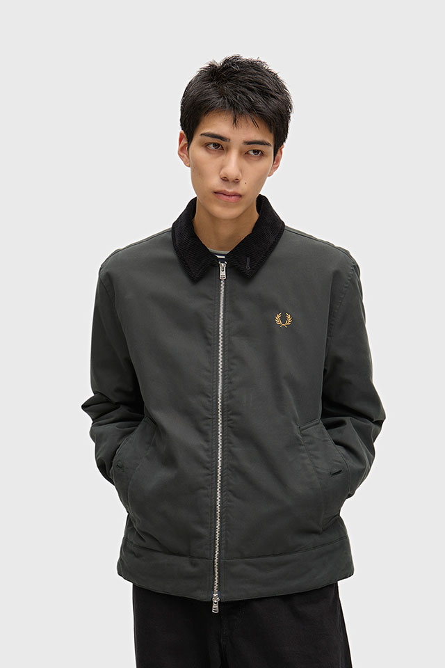 フレッドペリー FRED PERRY メンズ コットン カバンジャケット J8535-Q20 COTTON CABAN JACKET アウター ブルゾン コットンジャケット キルティング 正規取扱店 | FRED PERRY