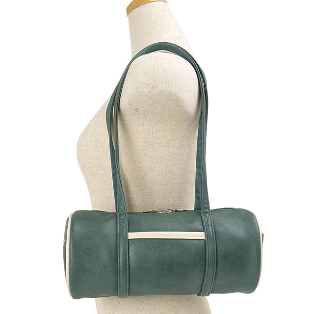 プーマ PUMA ドラムバッグ J20511 DRUM BAG レディース ユニセックス VINTAGEシリーズ ミニバッグ ハンドバッグ ボストン風 通学 旅行 秋冬 グリーン 正規取扱店