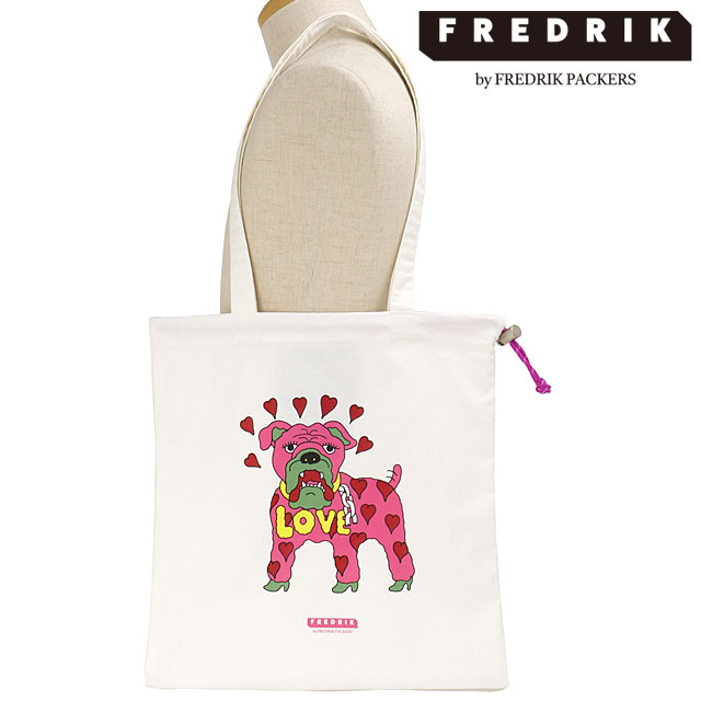 フレドリック FREDRIK トートバッグ イージー YMドッグ FPCV-TT25-WHNO SS25 EASY YM DOG メンズ・レディース 鞄 巾着バッグ 犬 イラスト WHITE  正規取扱店 | FREDRIK PACKERS